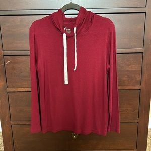 ZYIA dark red long sweatshirt